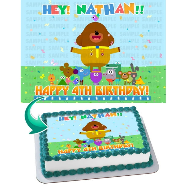 SDore Hey Duggee Edible 1/4 Sheet Image Frosting Cake Topper Birthday Party 